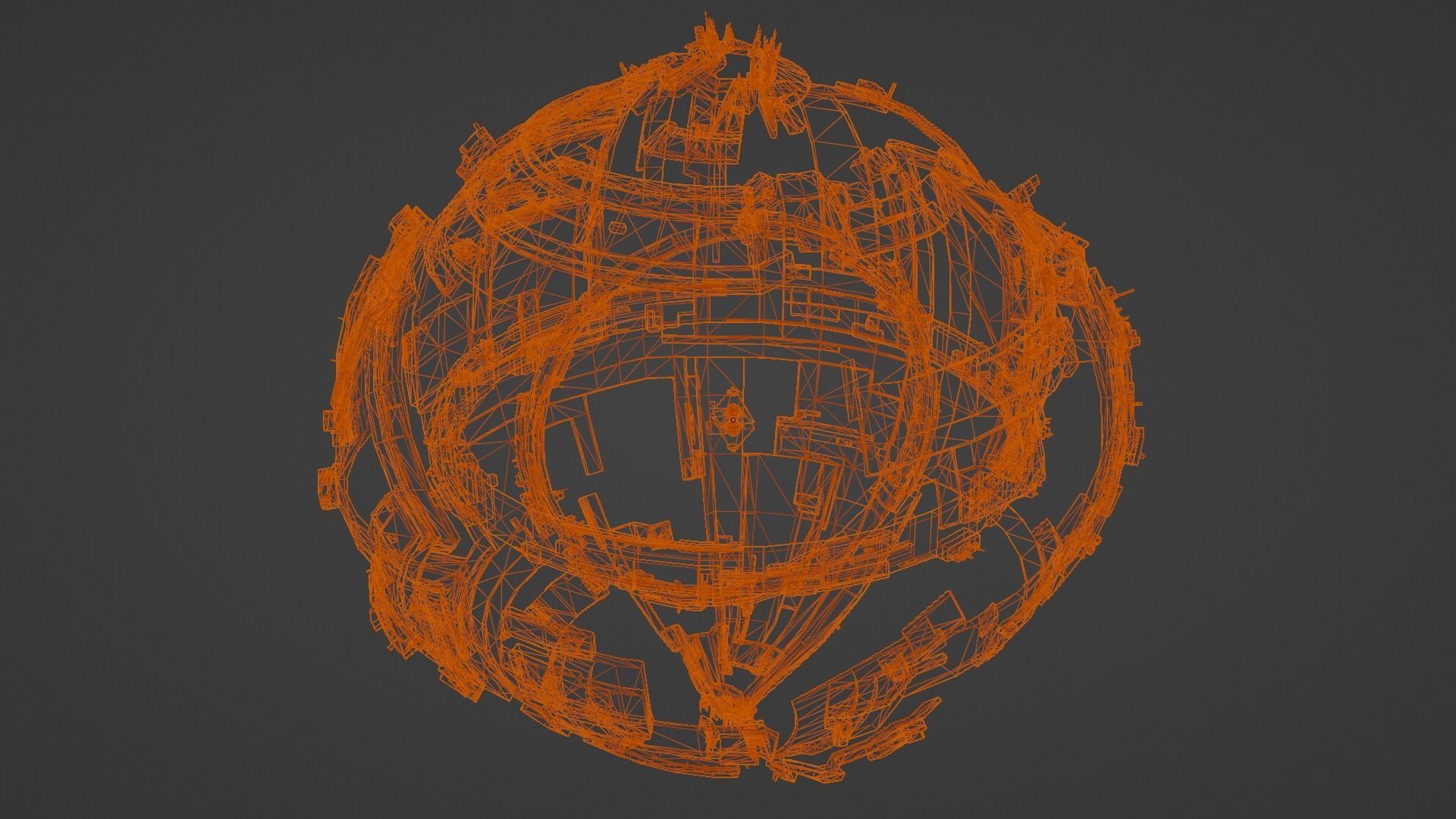 Autonomous Spacecraft - Planet 3D Model Animated  Low-poly 3D model_8