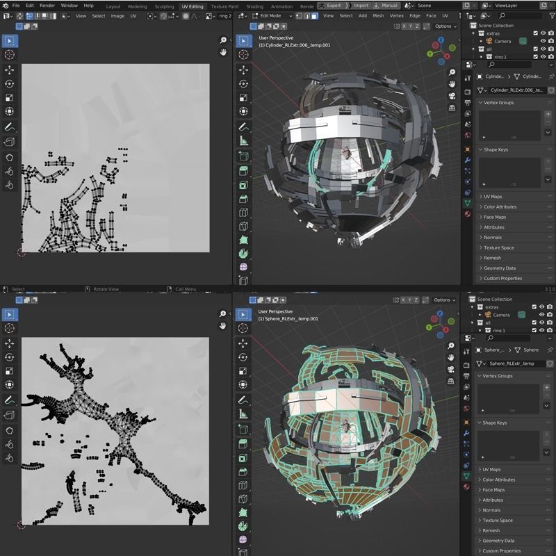 Autonomous Spacecraft - Planet 3D Model Animated  Low-poly 3D model_10