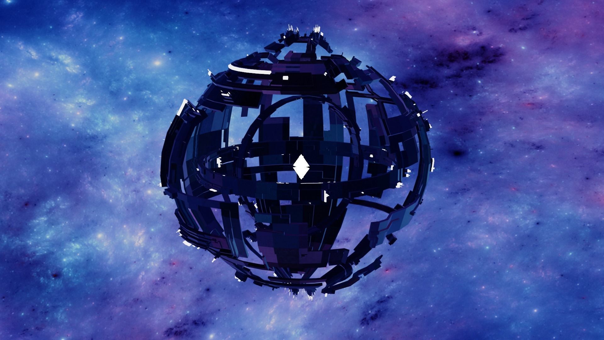 Autonomous Spacecraft - Planet 3D Model Animated  Low-poly 3D model_3