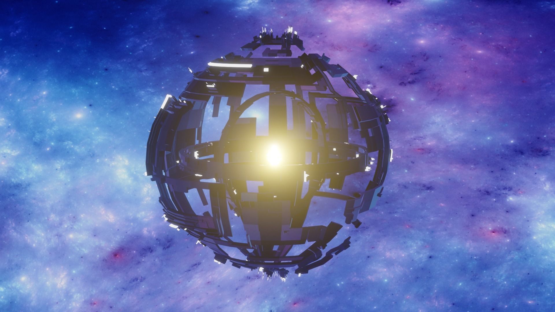 Autonomous Spacecraft - Planet 3D Model Animated  Low-poly 3D model_7