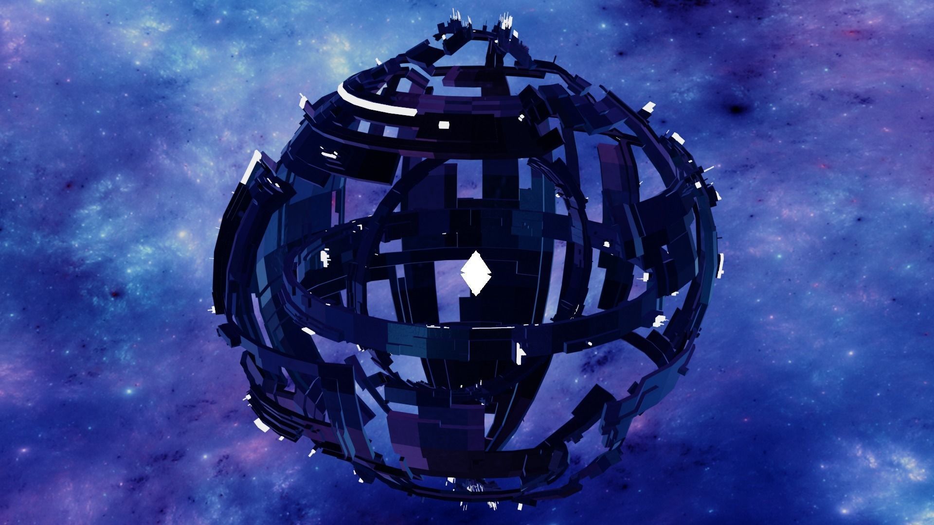 Autonomous Spacecraft - Planet 3D Model Animated  Low-poly 3D model_5