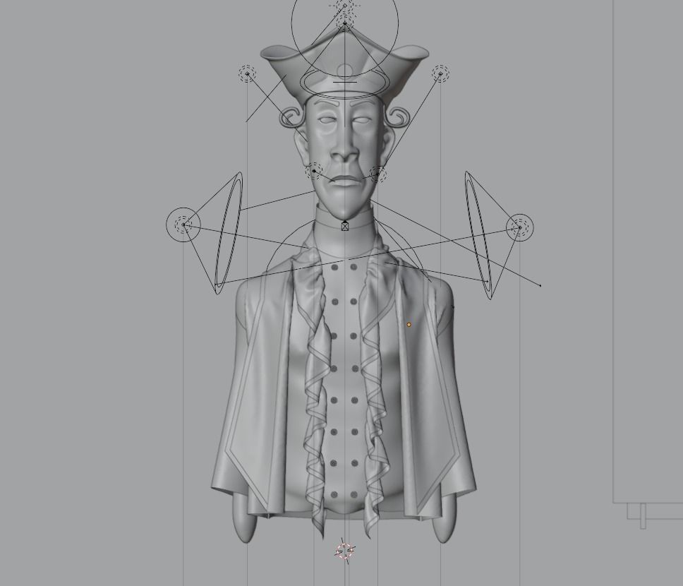 pireats 3d model old man in hat 3D model_1