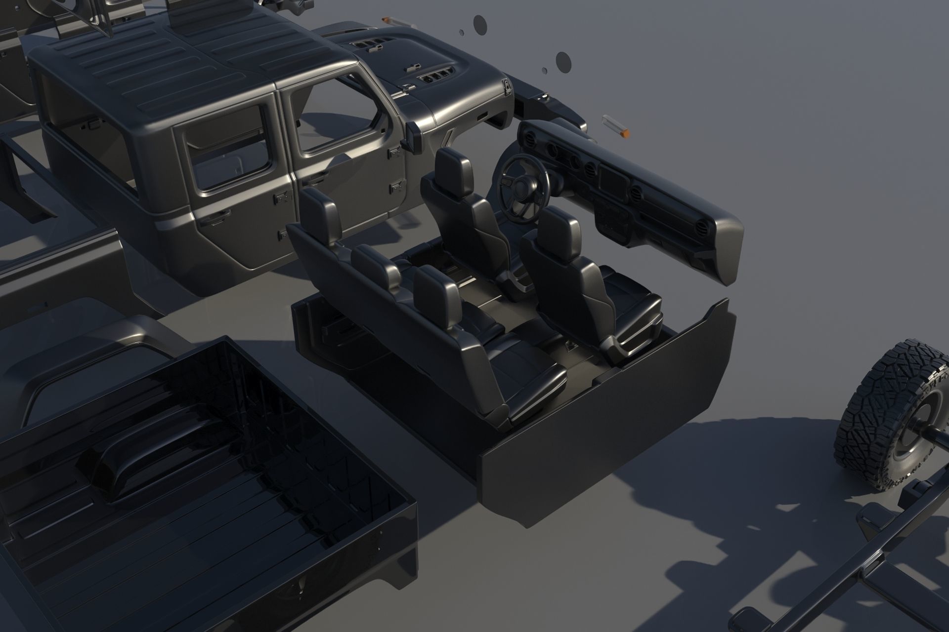 Jeep Gladiator 3D print model_16