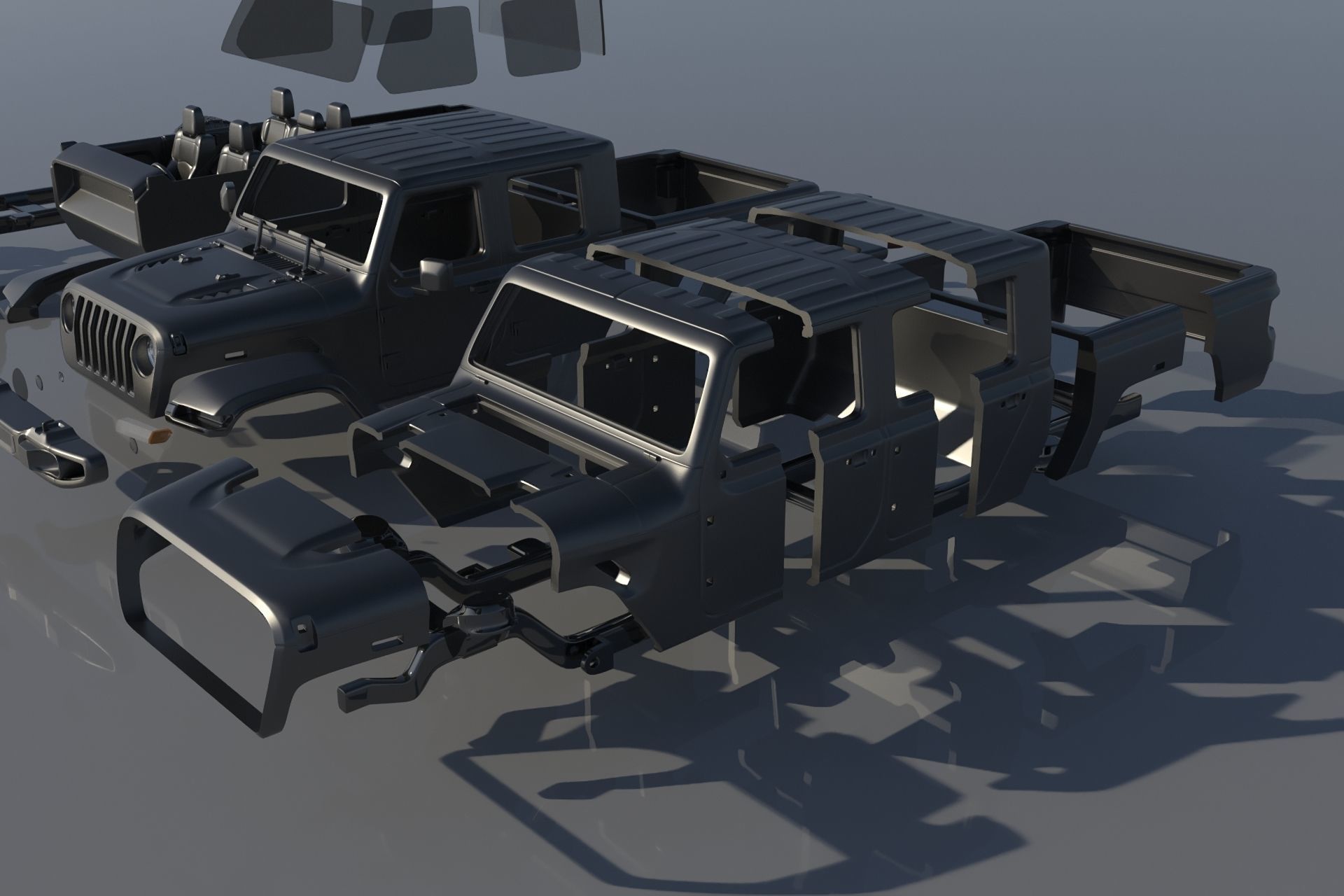 Jeep Gladiator 3D print model_11