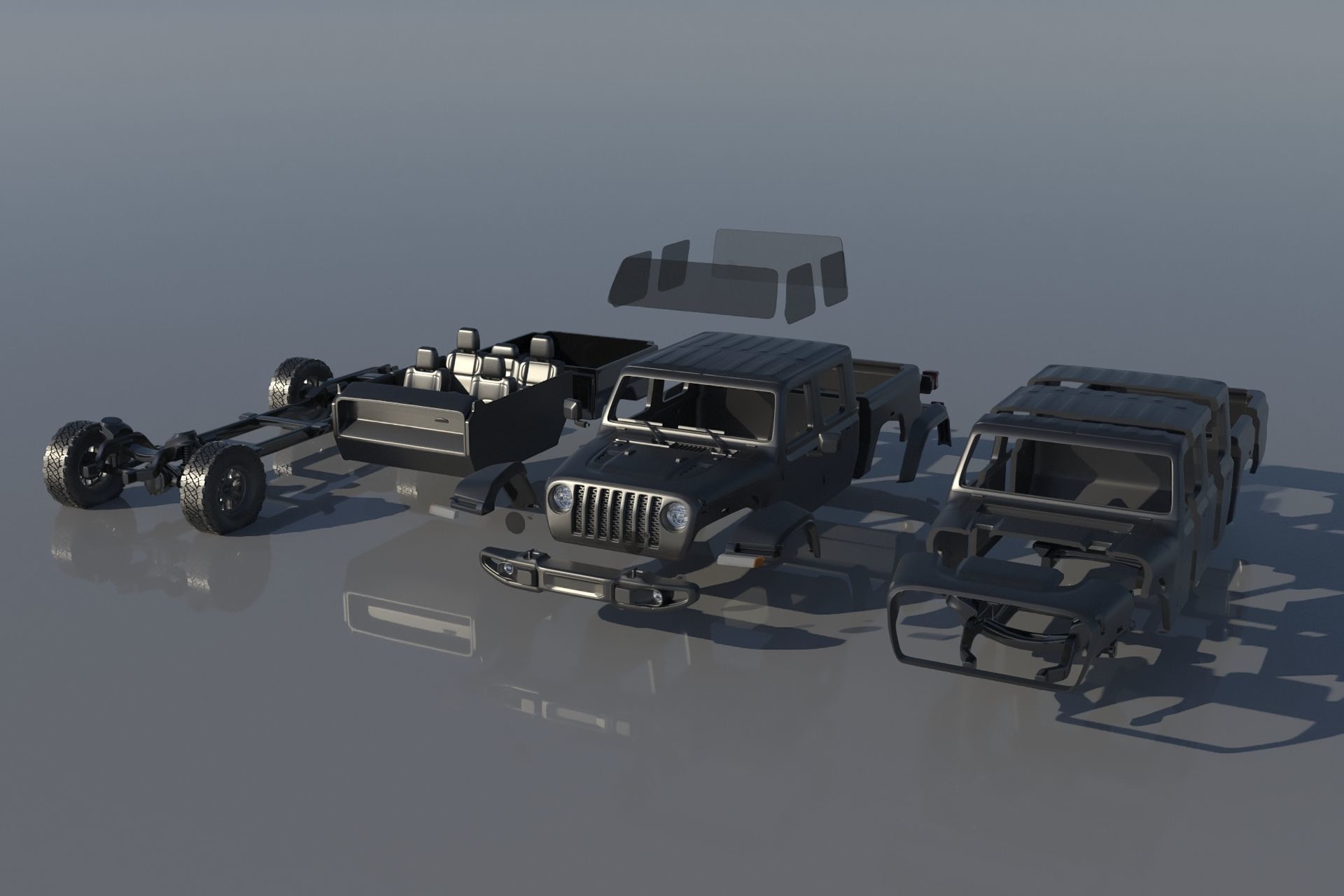 Jeep Gladiator 3D print model_10