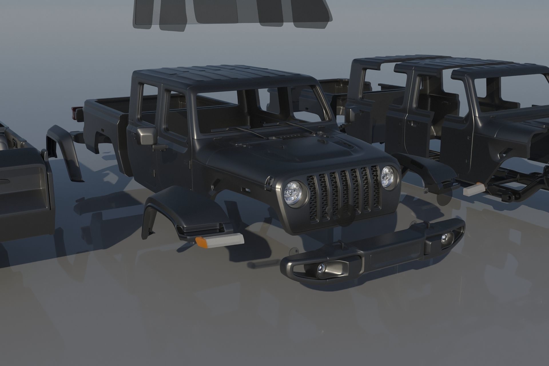 Jeep Gladiator 3D print model_14