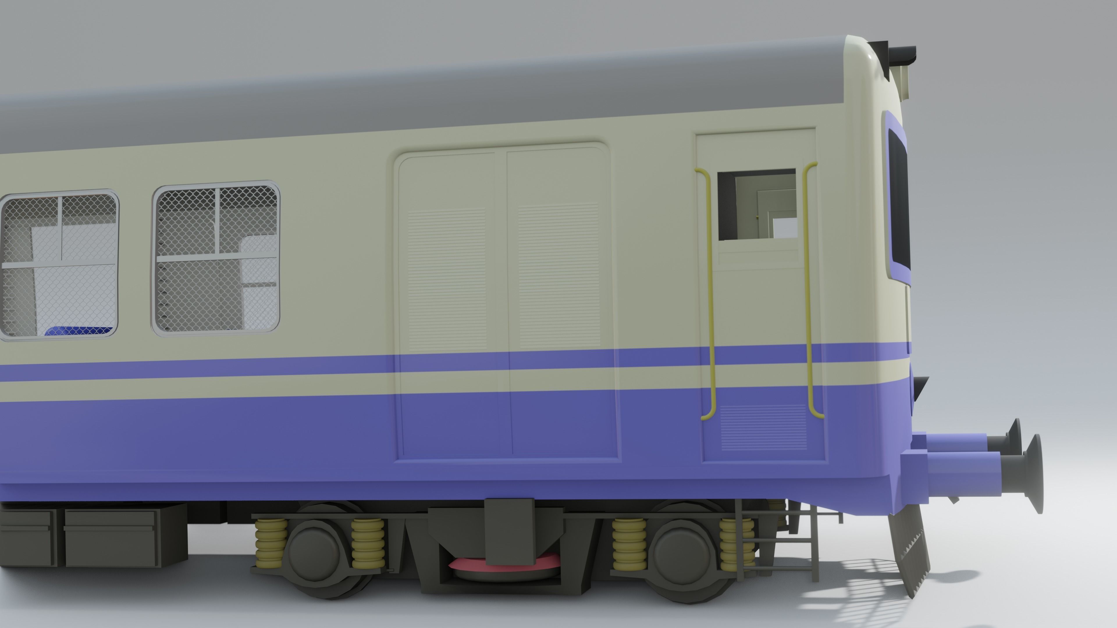 Hyderabad MMTS Low-poly 3D model_1