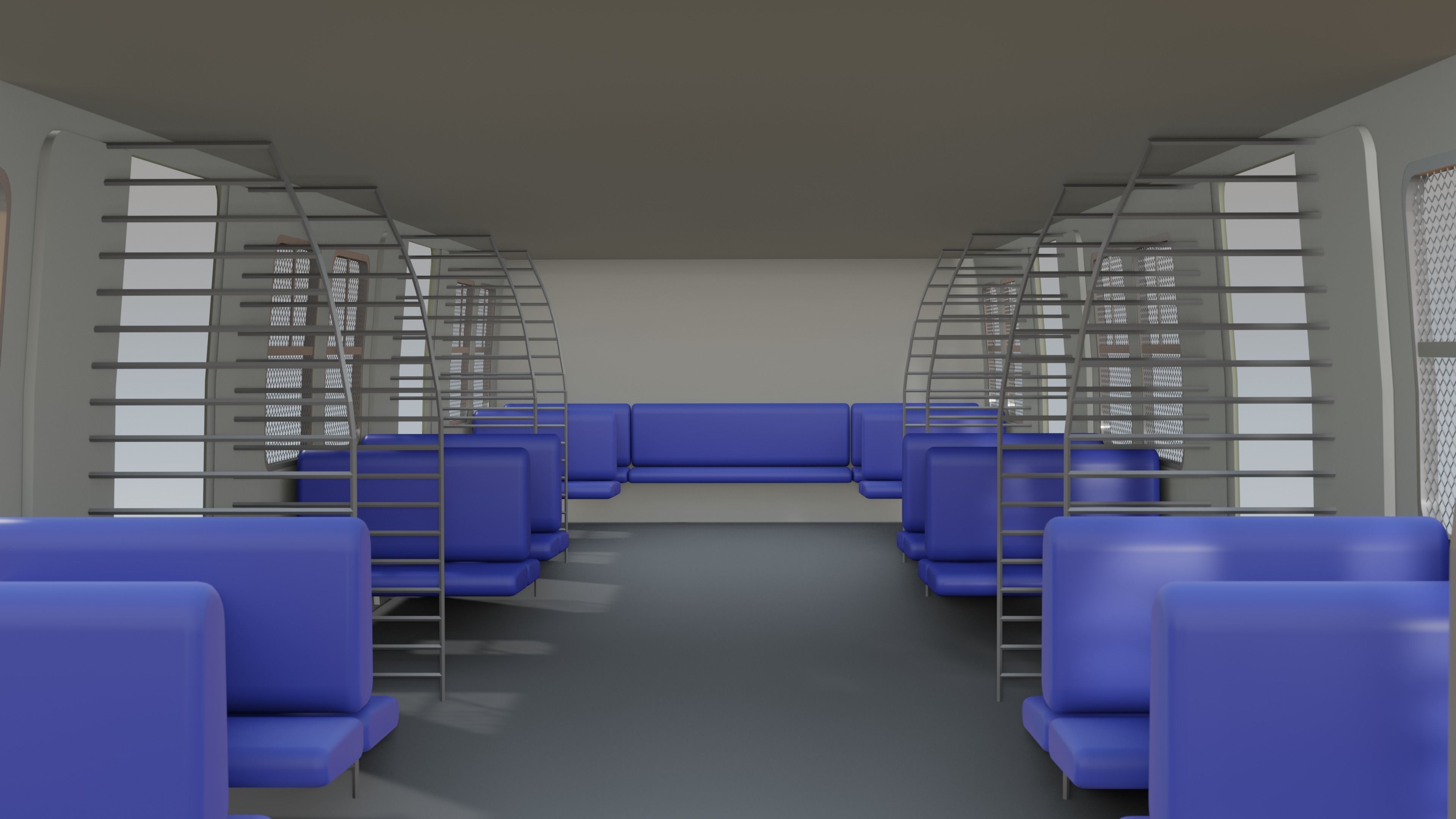 Hyderabad MMTS Low-poly 3D model_4