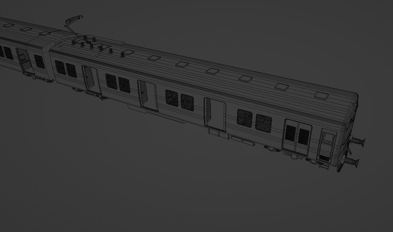 Hyderabad MMTS Low-poly 3D model_5