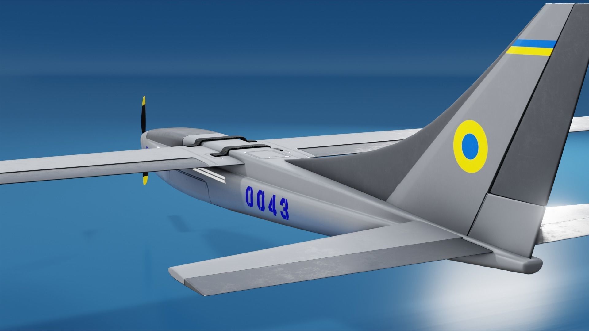 UAV Spectator-M1 Ukrainian military drone  Low-poly 3D model_3