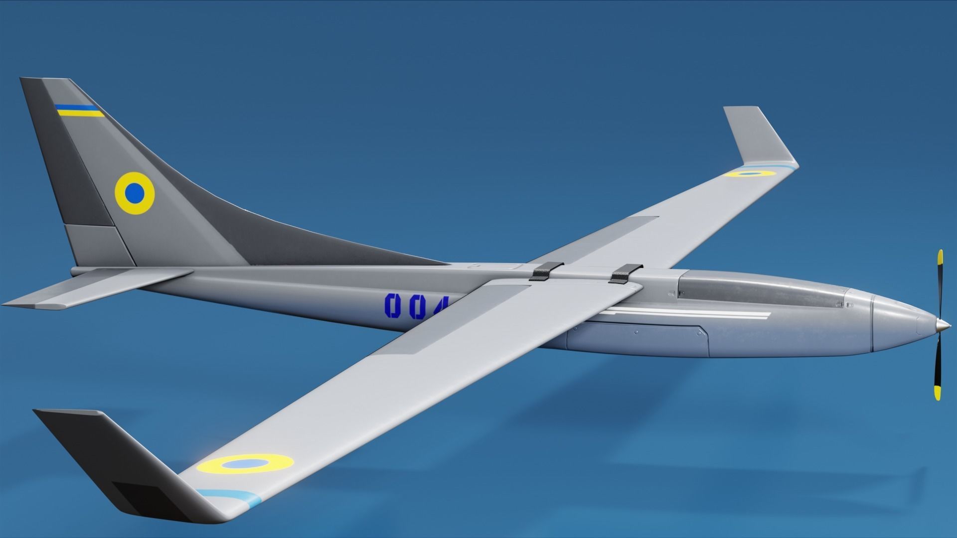 UAV Spectator-M1 Ukrainian military drone  Low-poly 3D model_4