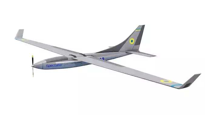 UAV Spectator-M1 Ukrainian military drone  Low-poly 3D model