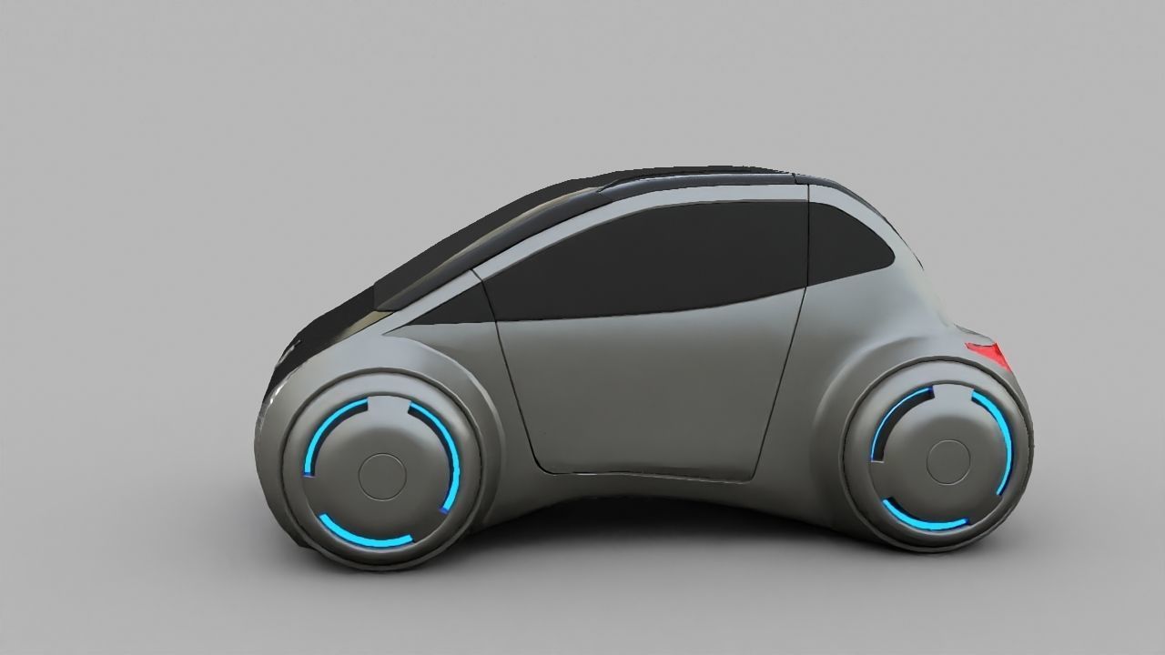 APPLE CONCEPT CAR G2 rigged 3D model_3