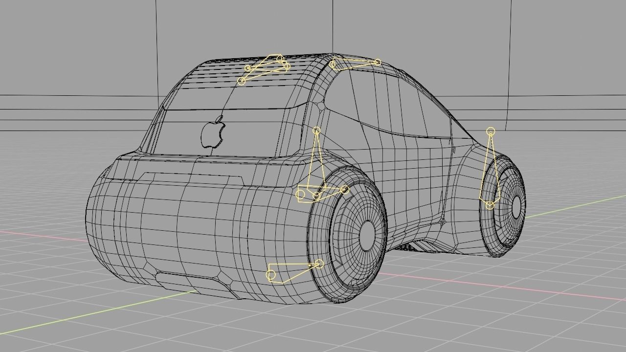 APPLE CONCEPT CAR G2 rigged 3D model_41