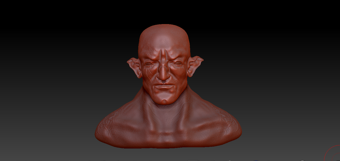 creature face sculpt zegon 3D model_2