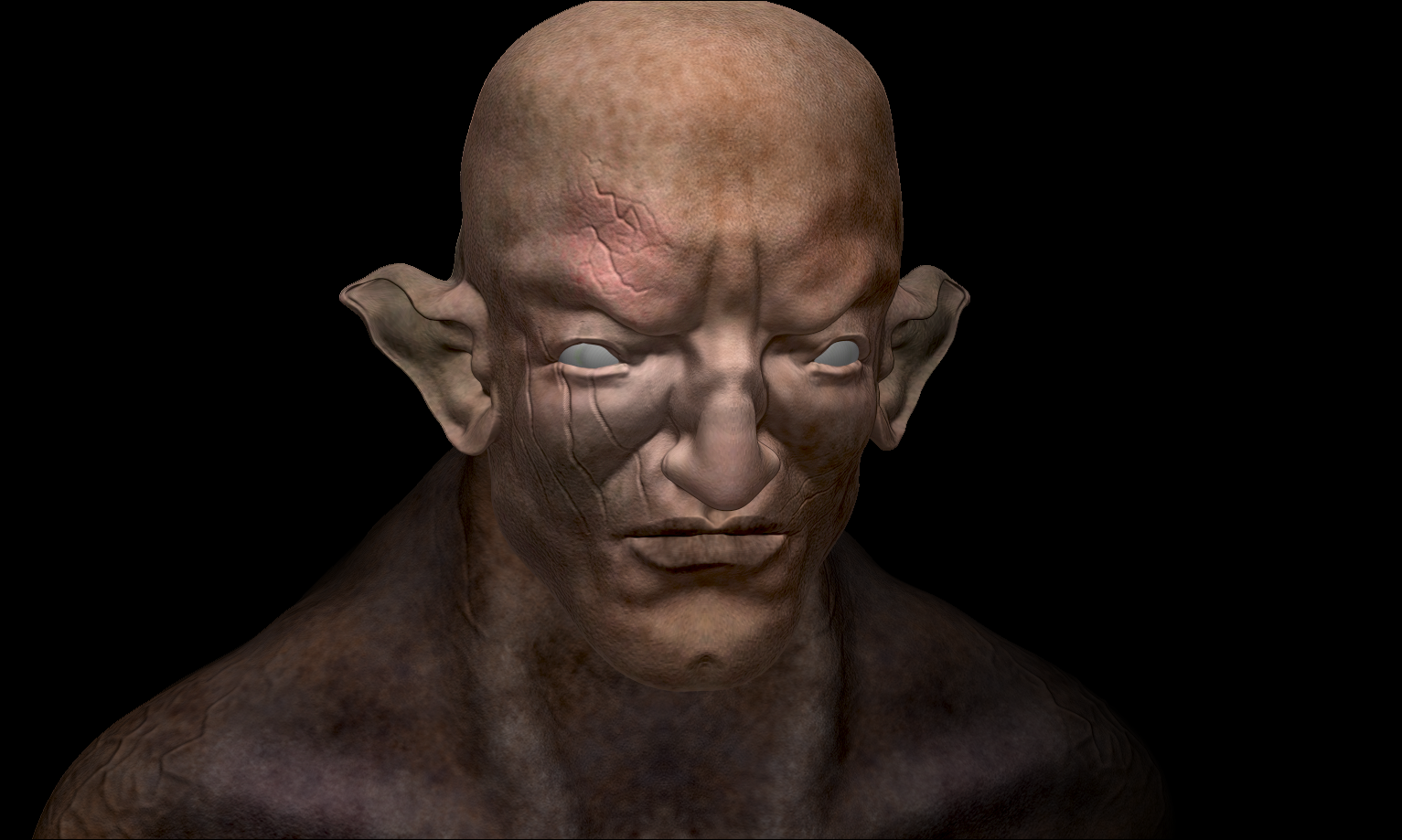 creature face sculpt zegon 3D model_3