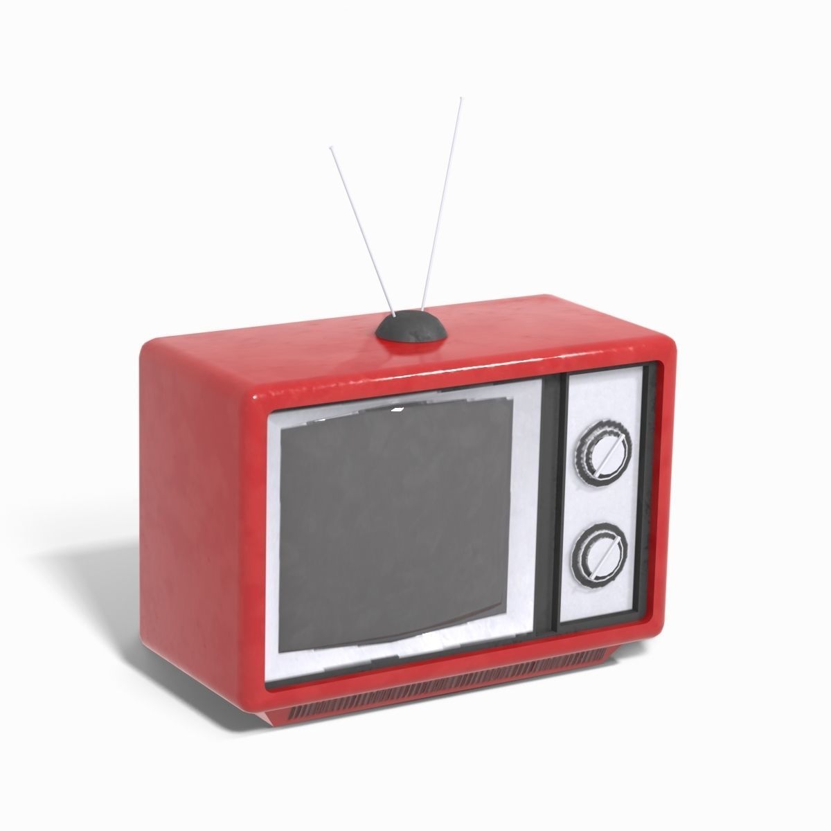 CRT TV Low-poly 3D model_2