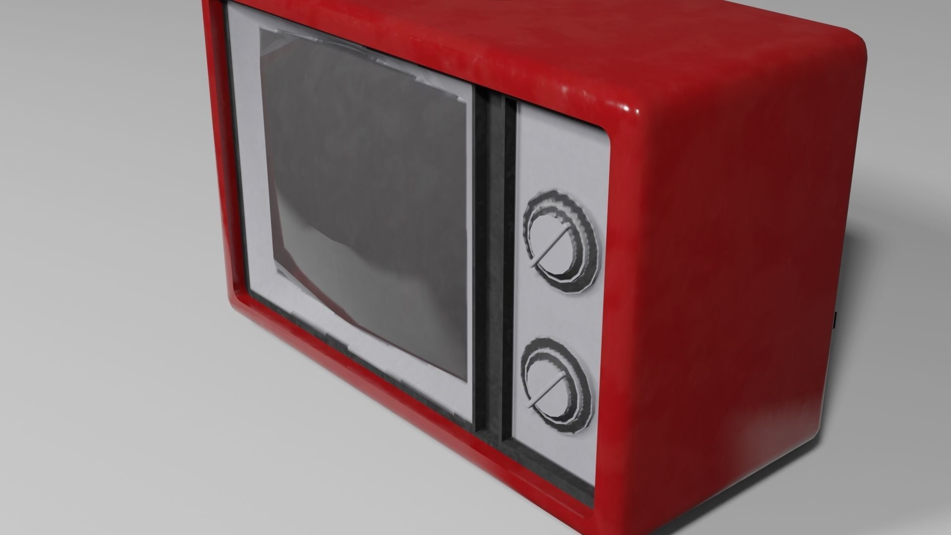 CRT TV Low-poly 3D model_6