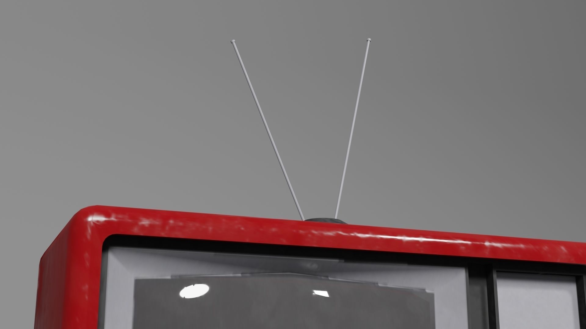 CRT TV Low-poly 3D model_7