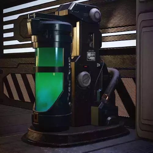 Cryopod Sci Fi low poly Low-poly 3D model
