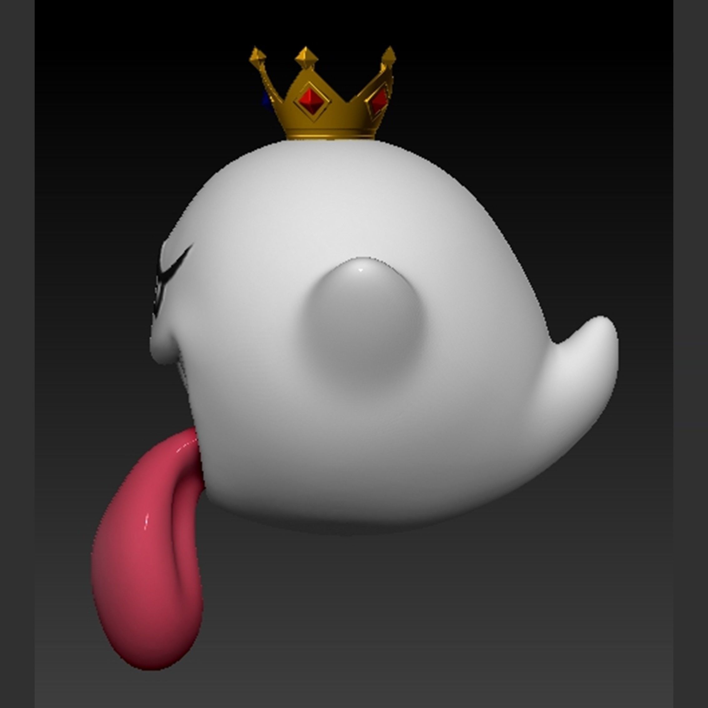King Boo Ghost Mario 3D print model_4