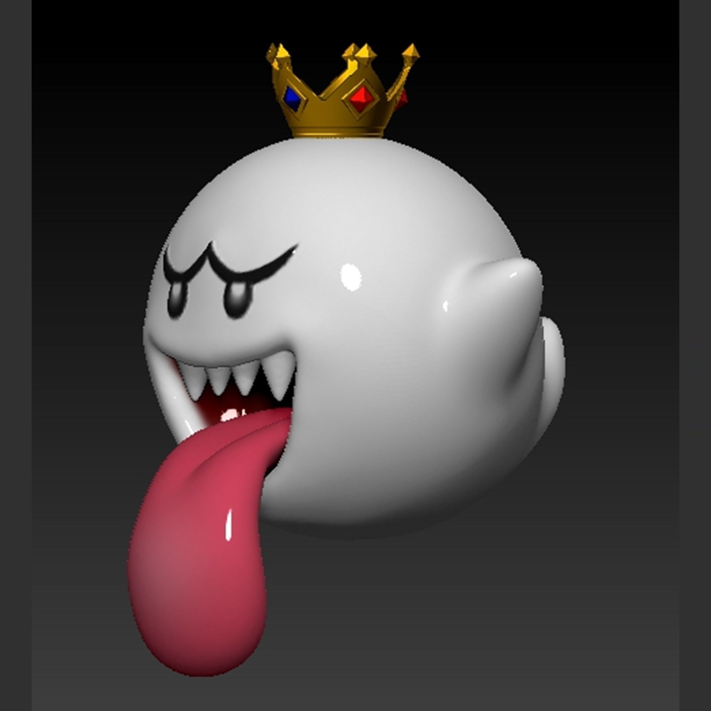 King Boo Ghost Mario 3D print model_2