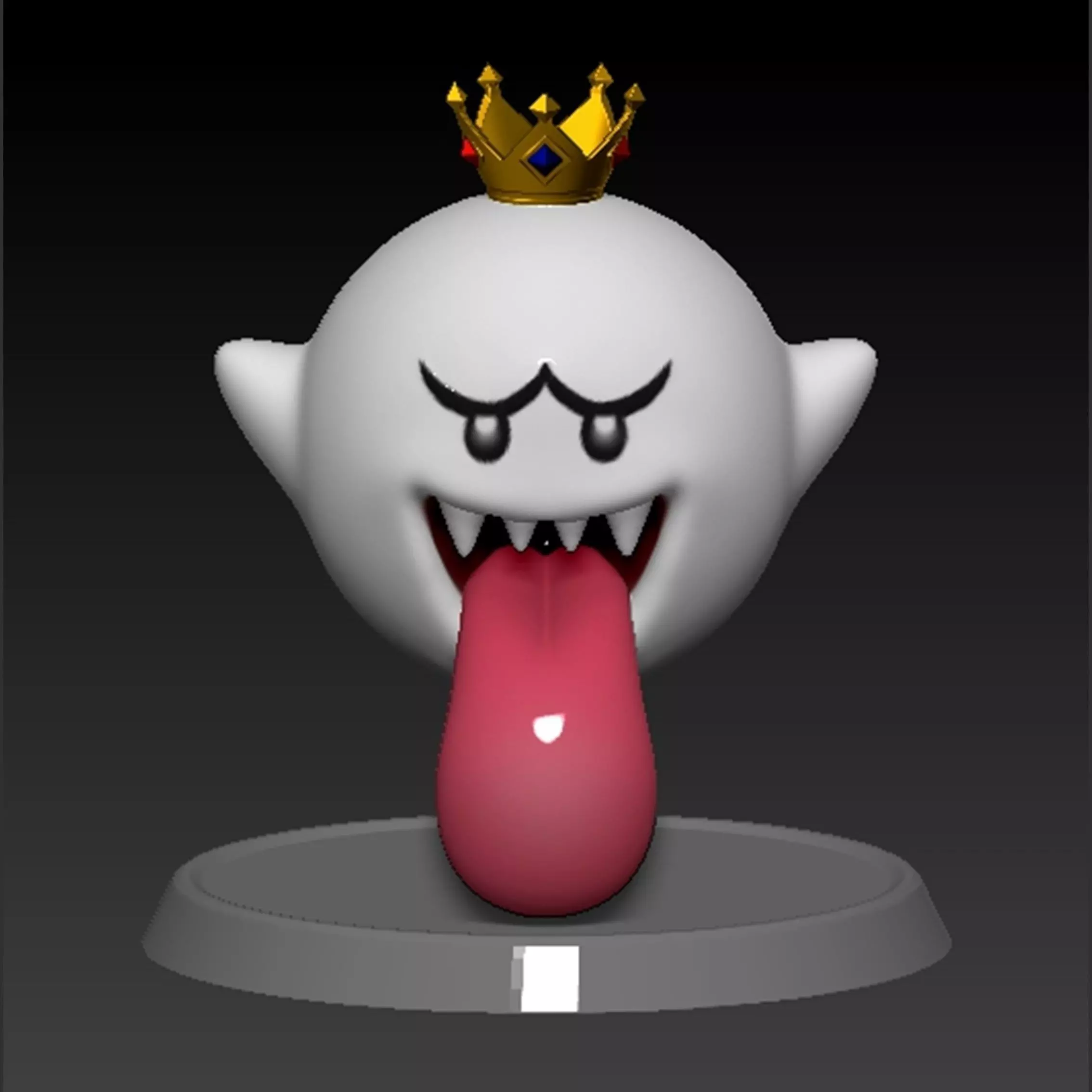 King Boo Ghost Mario Based 3D print model_0