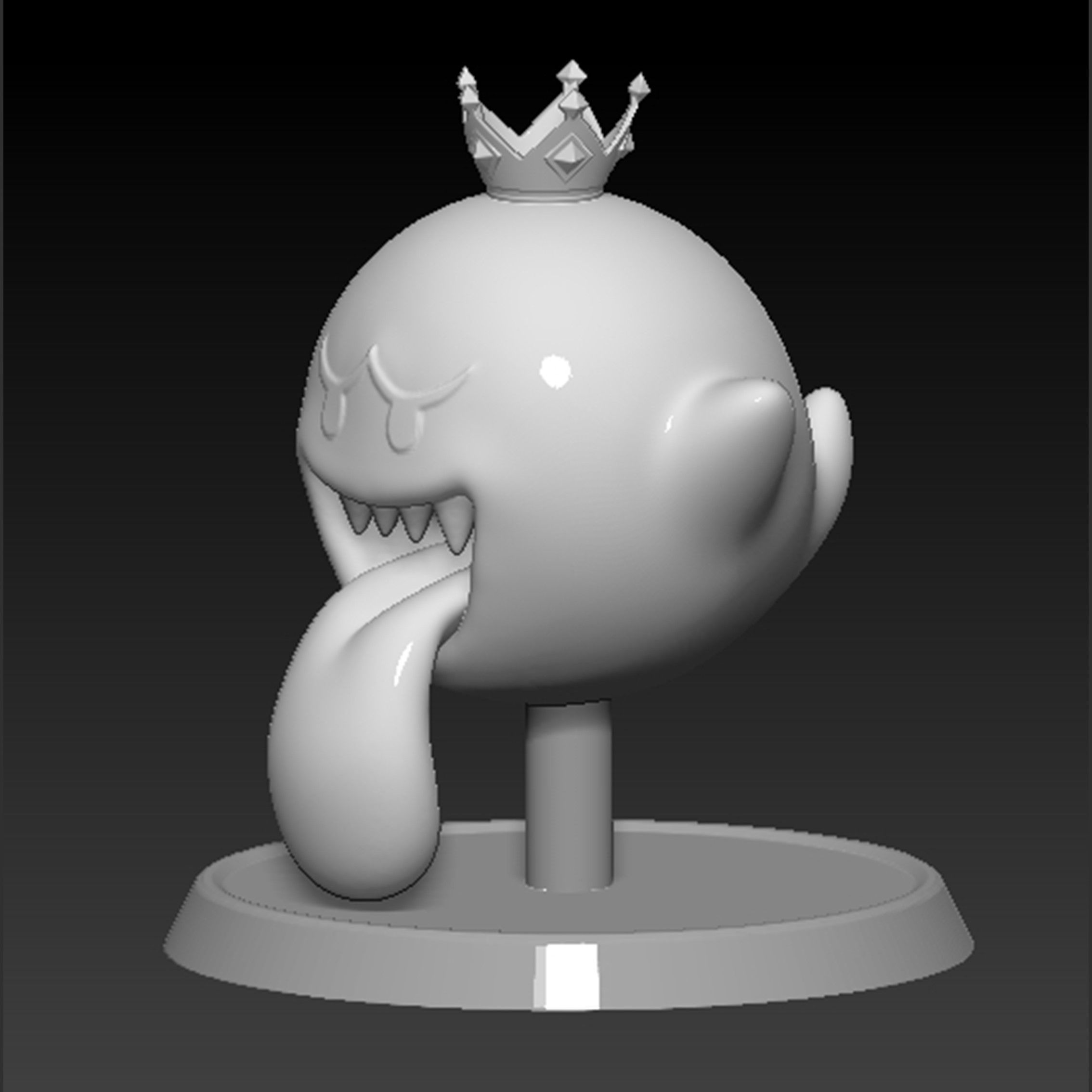 King Boo Ghost Mario Based 3D print model_4