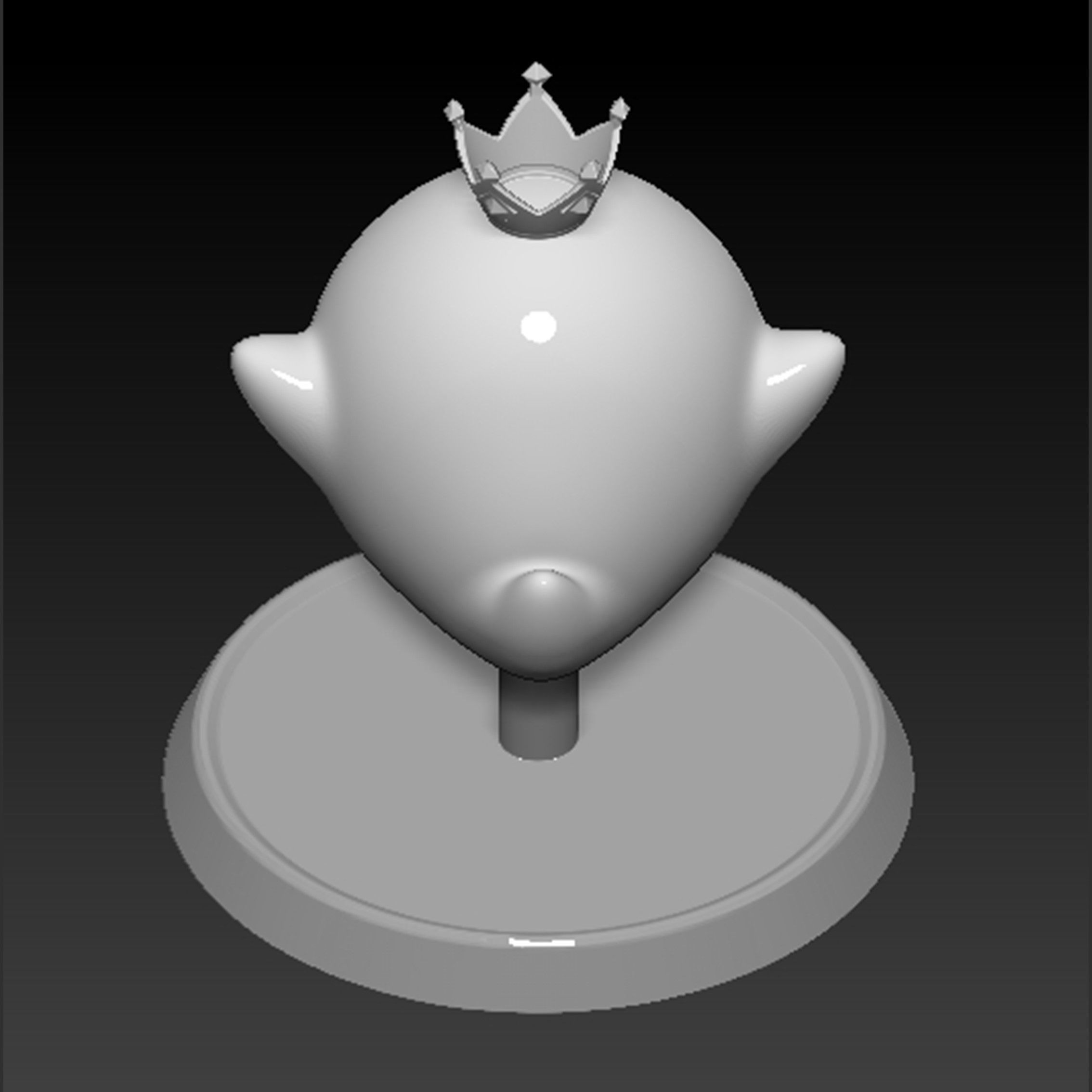 King Boo Ghost Mario Based 3D print model_12