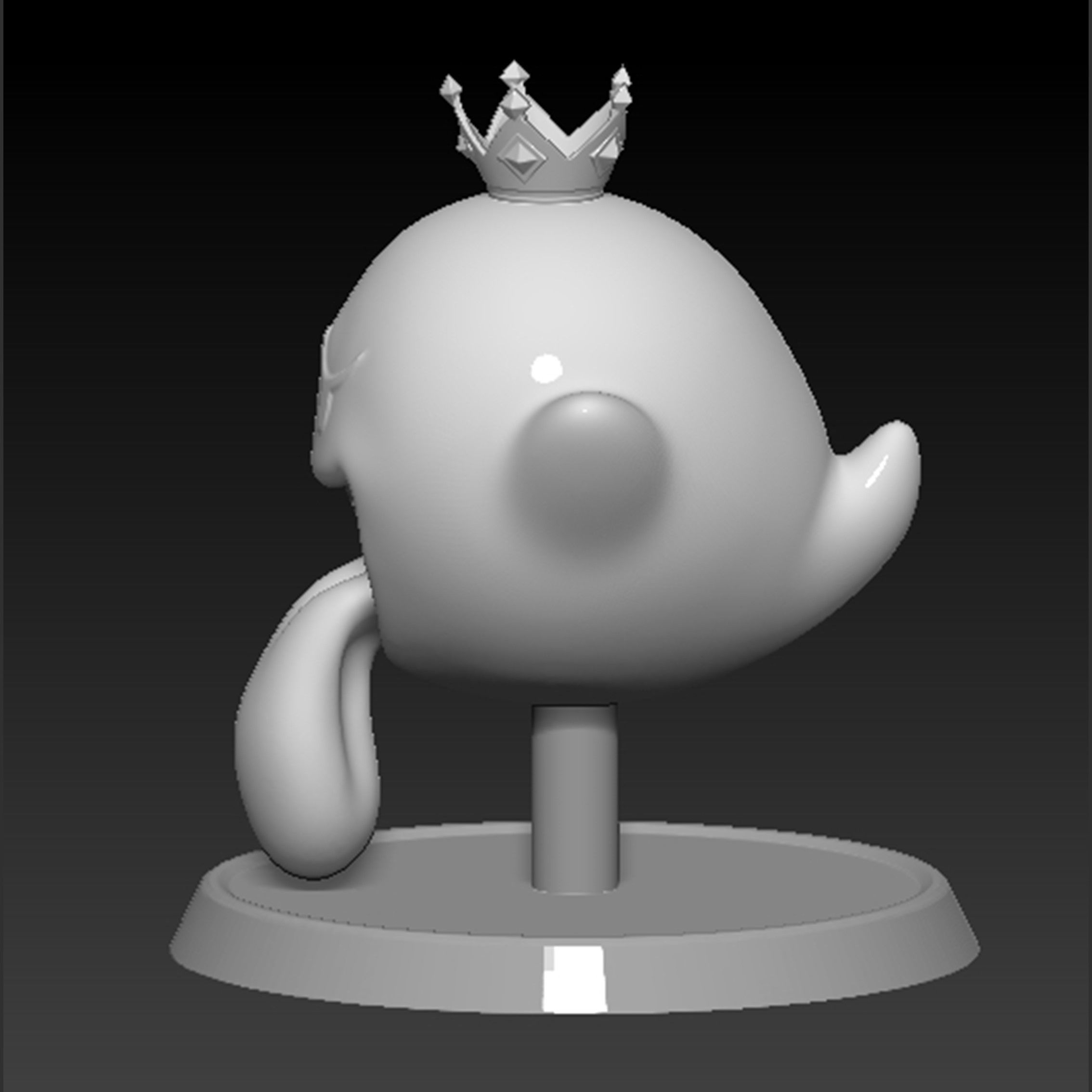King Boo Ghost Mario Based 3D print model_6