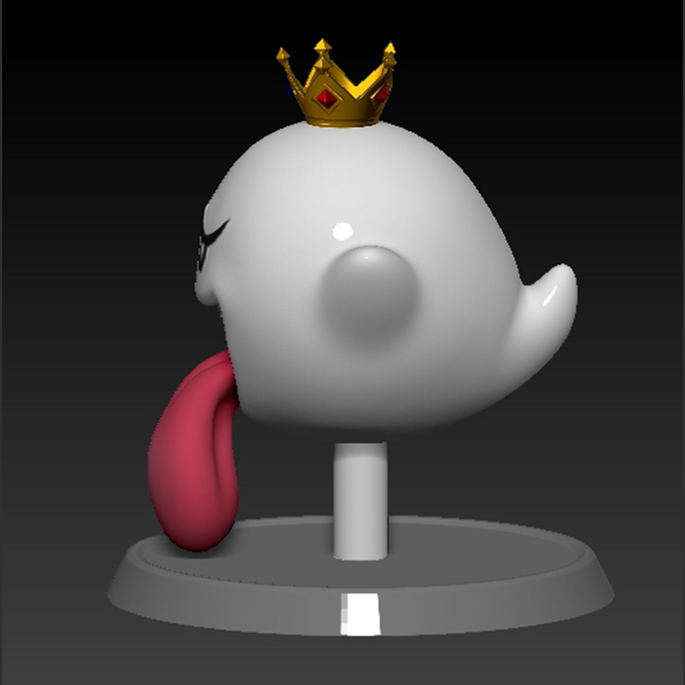 King Boo Ghost Mario Based 3D print model_5