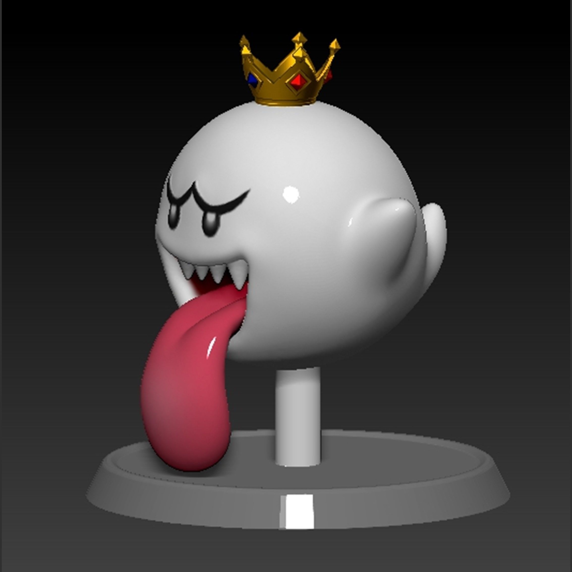 King Boo Ghost Mario Based 3D print model_3