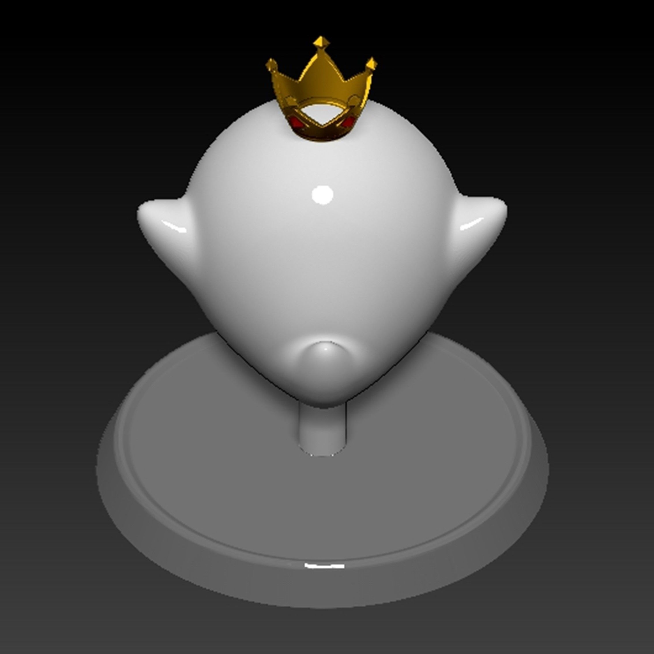 King Boo Ghost Mario Based 3D print model_11