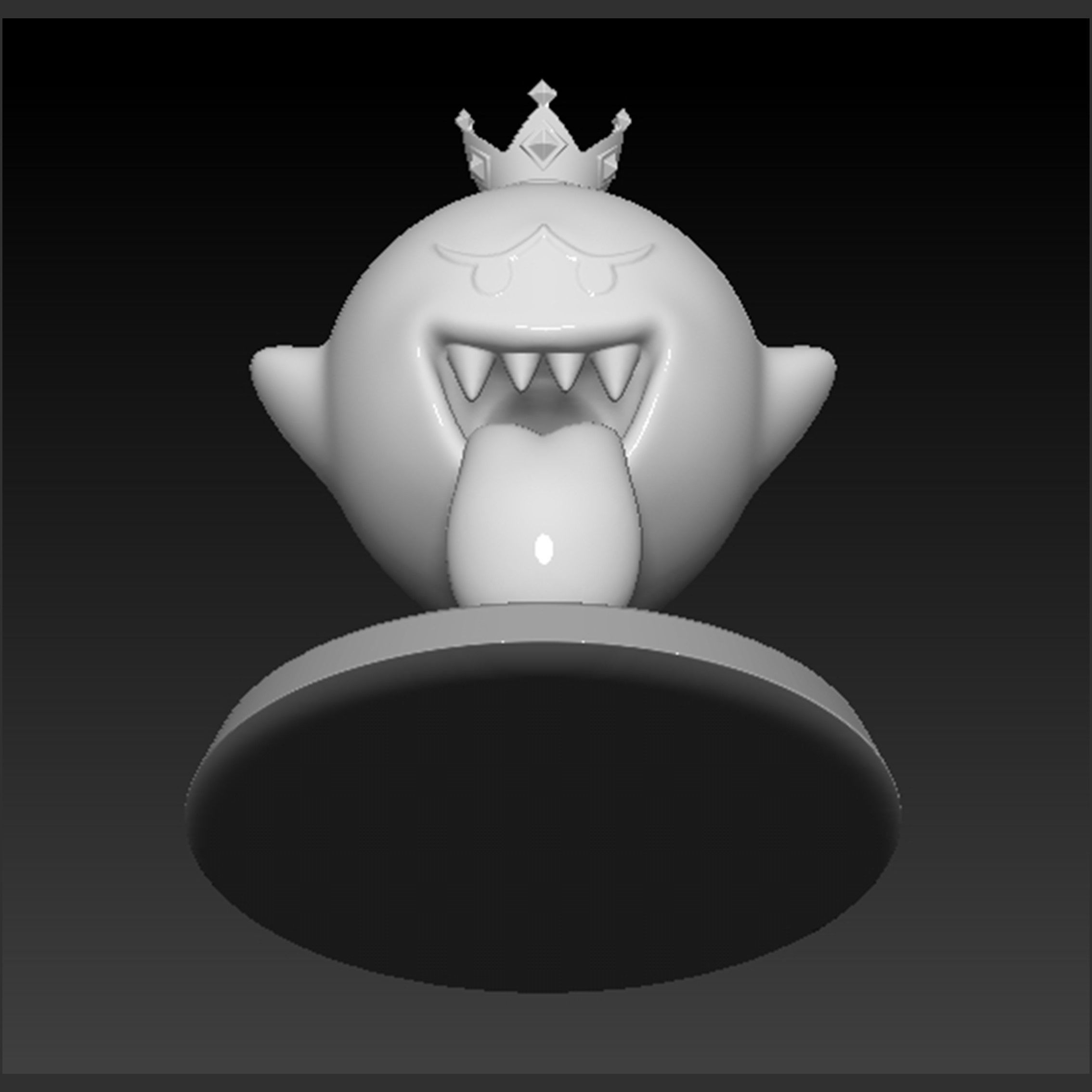 King Boo Ghost Mario Based 3D print model_16