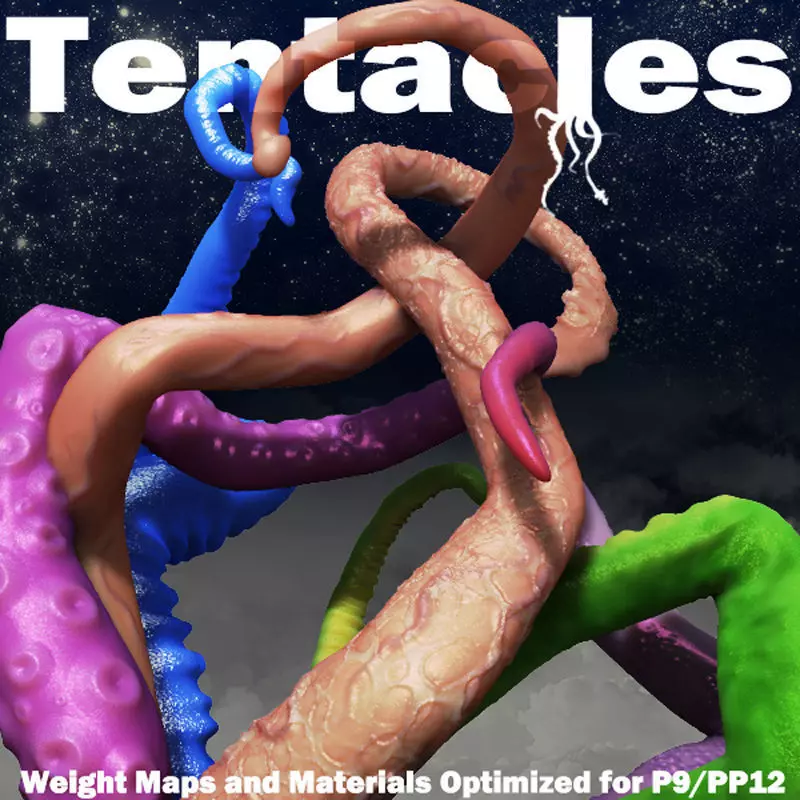 Darkseals Tentacle for Poser 3D model_0