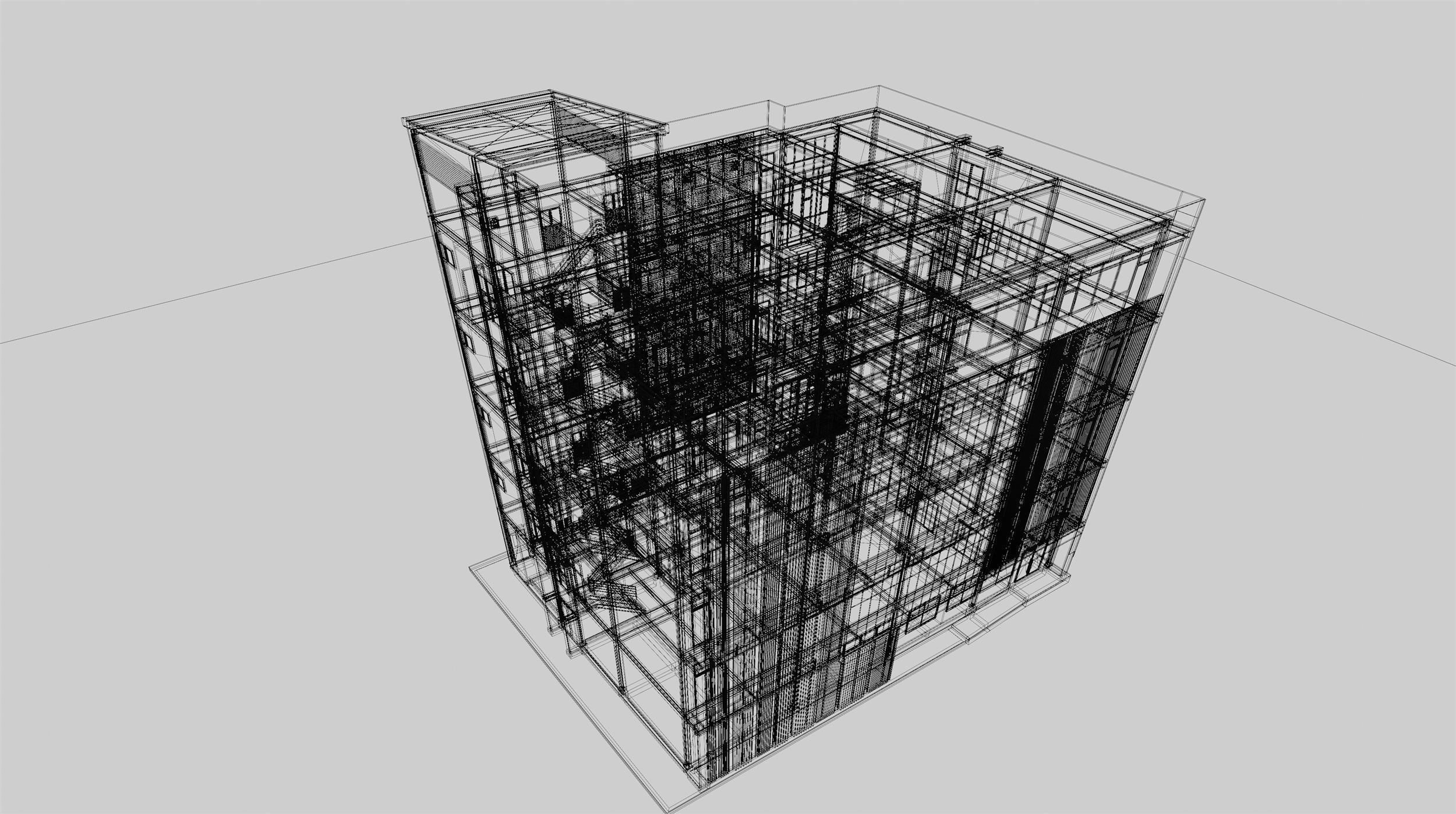 Grey Office 3D model_5