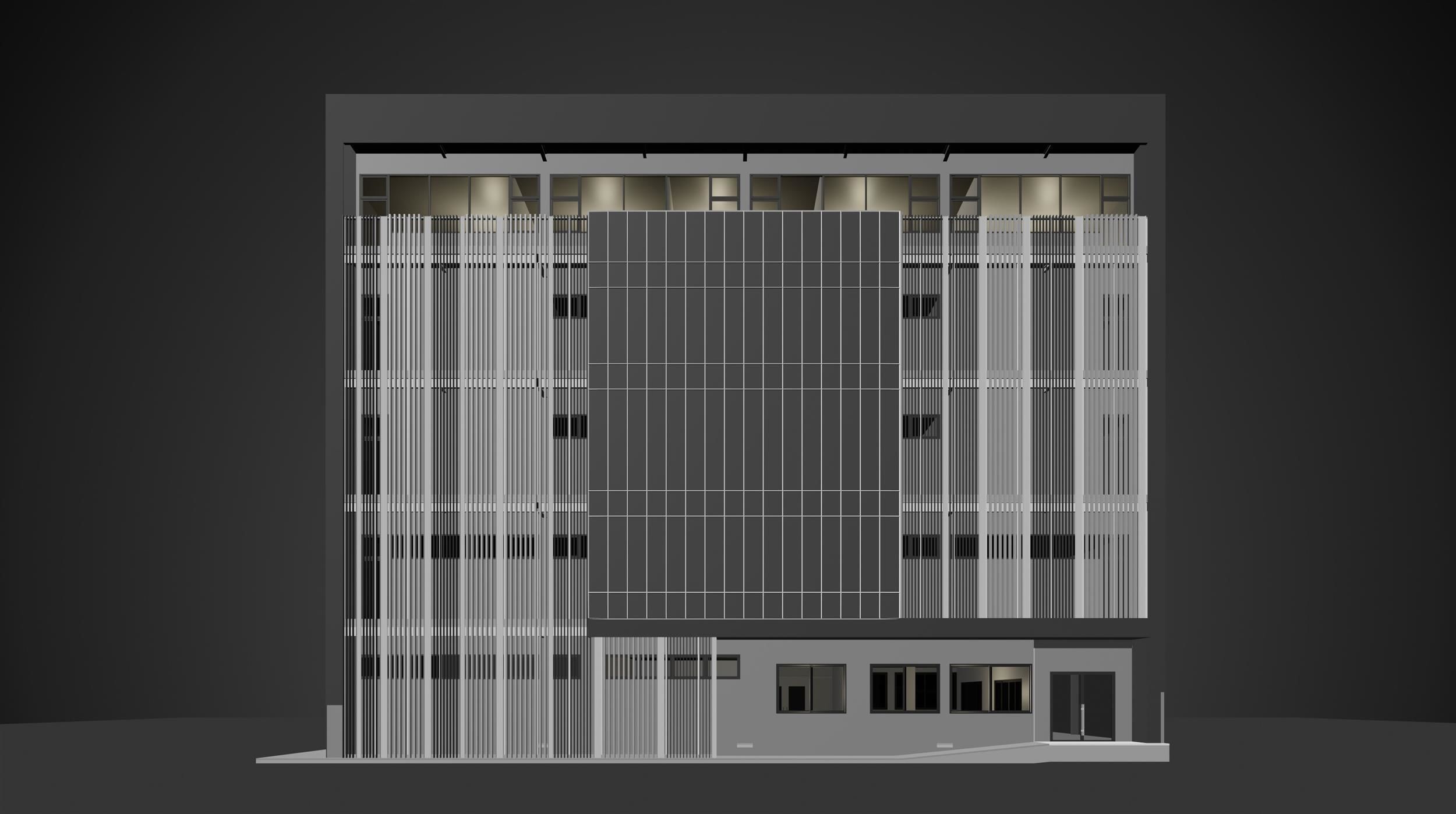 Grey Office 3D model_1