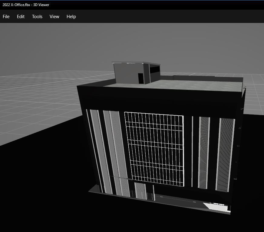 Grey Office 3D model_7