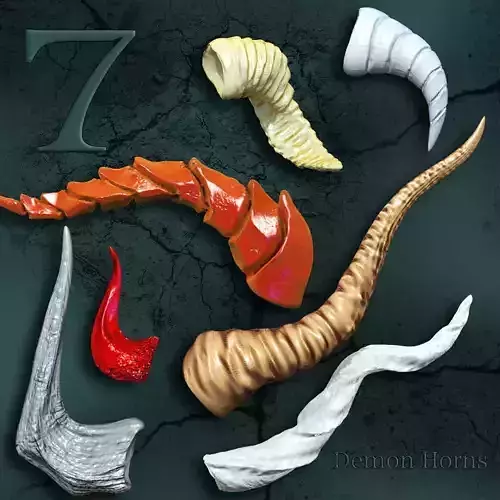 Seven Demon Horns 3D model