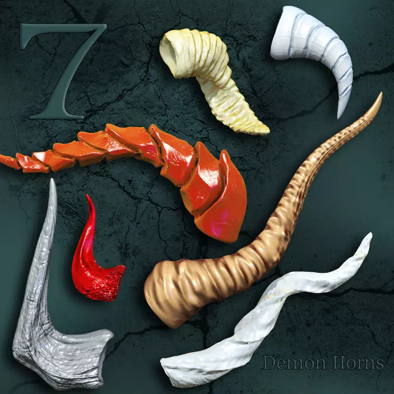 Seven Demon Horns 3D model