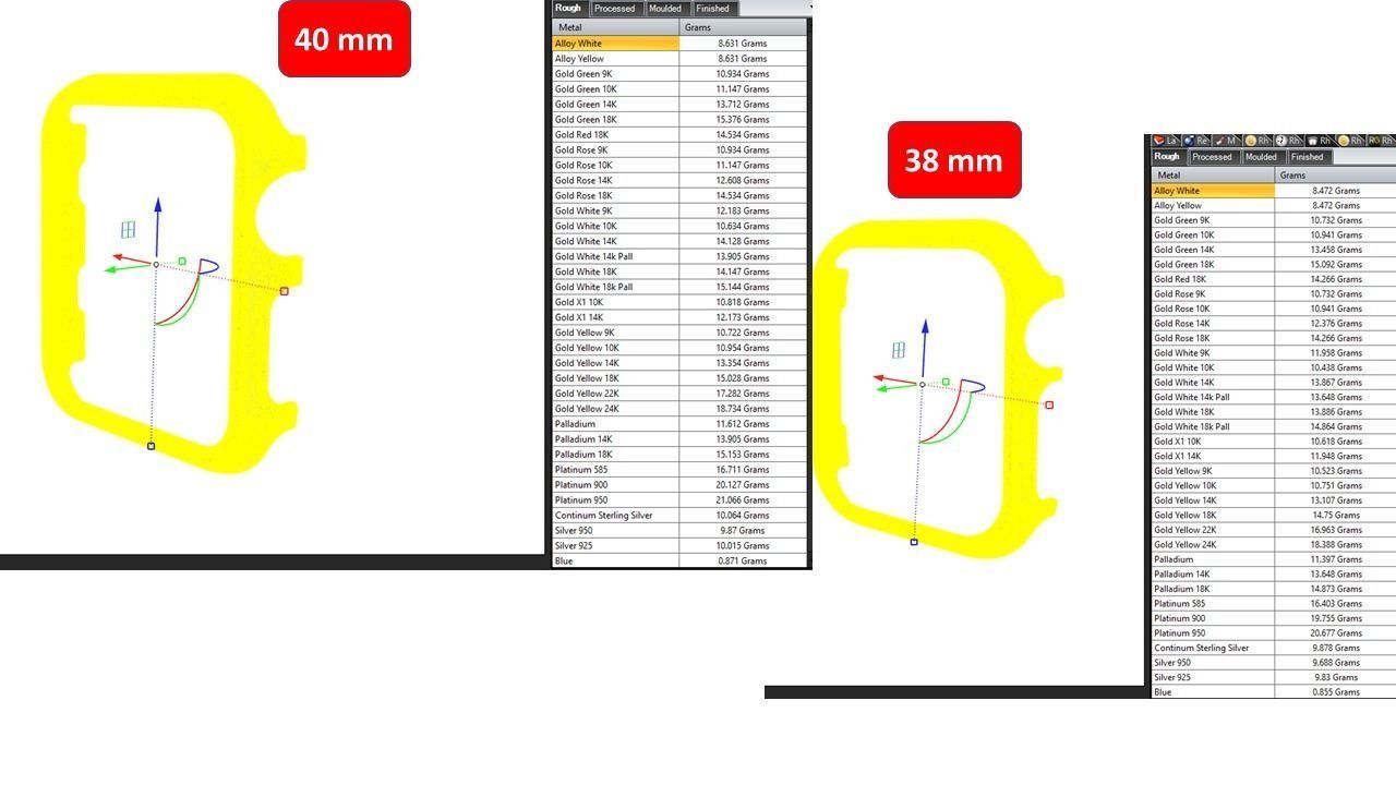 Apple Watch Case Frame Face - All sizes  3D print model_6