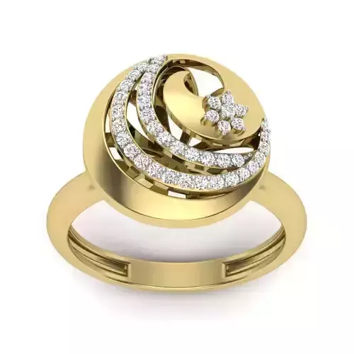 Women Vintage ring 3dm Render details
