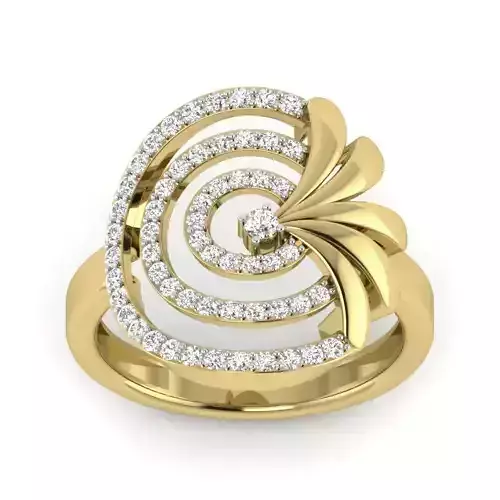 PR-414 gold ring with diamonds