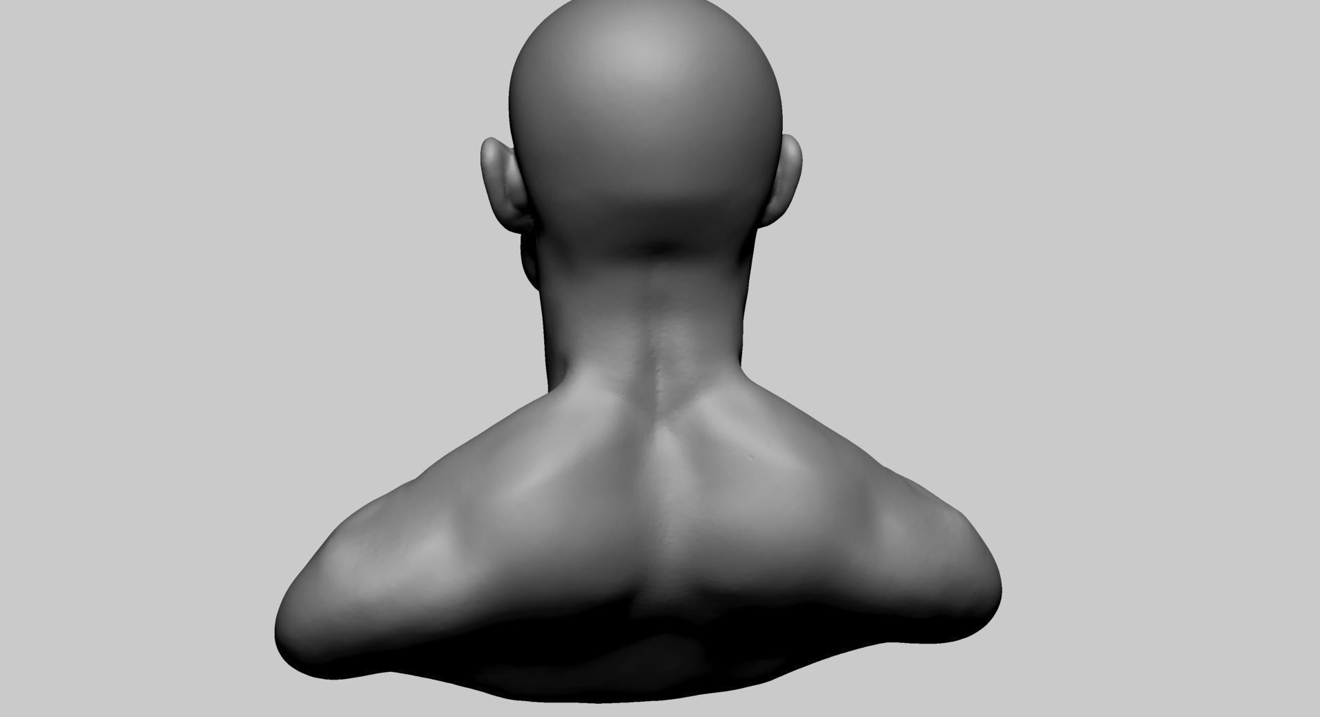 Base Male Head B 3D model_4