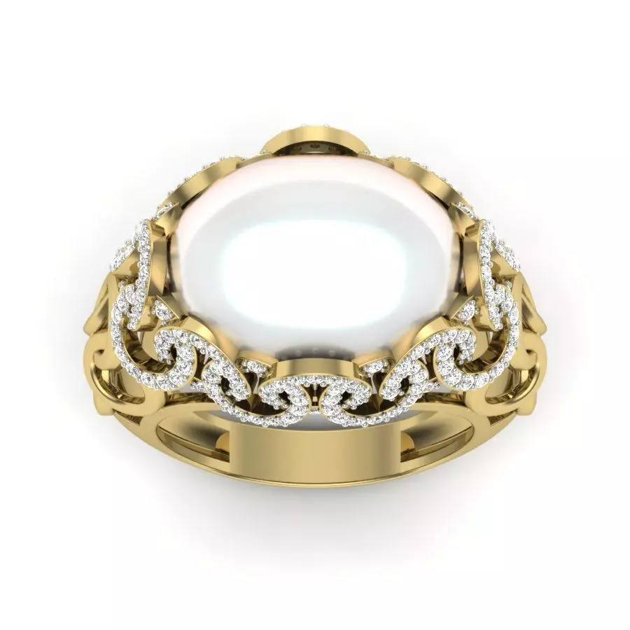 Women ring 3dm Render details 3D print model