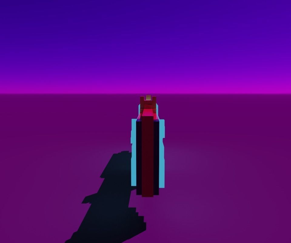 FuntasticGunVox pixel gun Low-poly 3D model_2