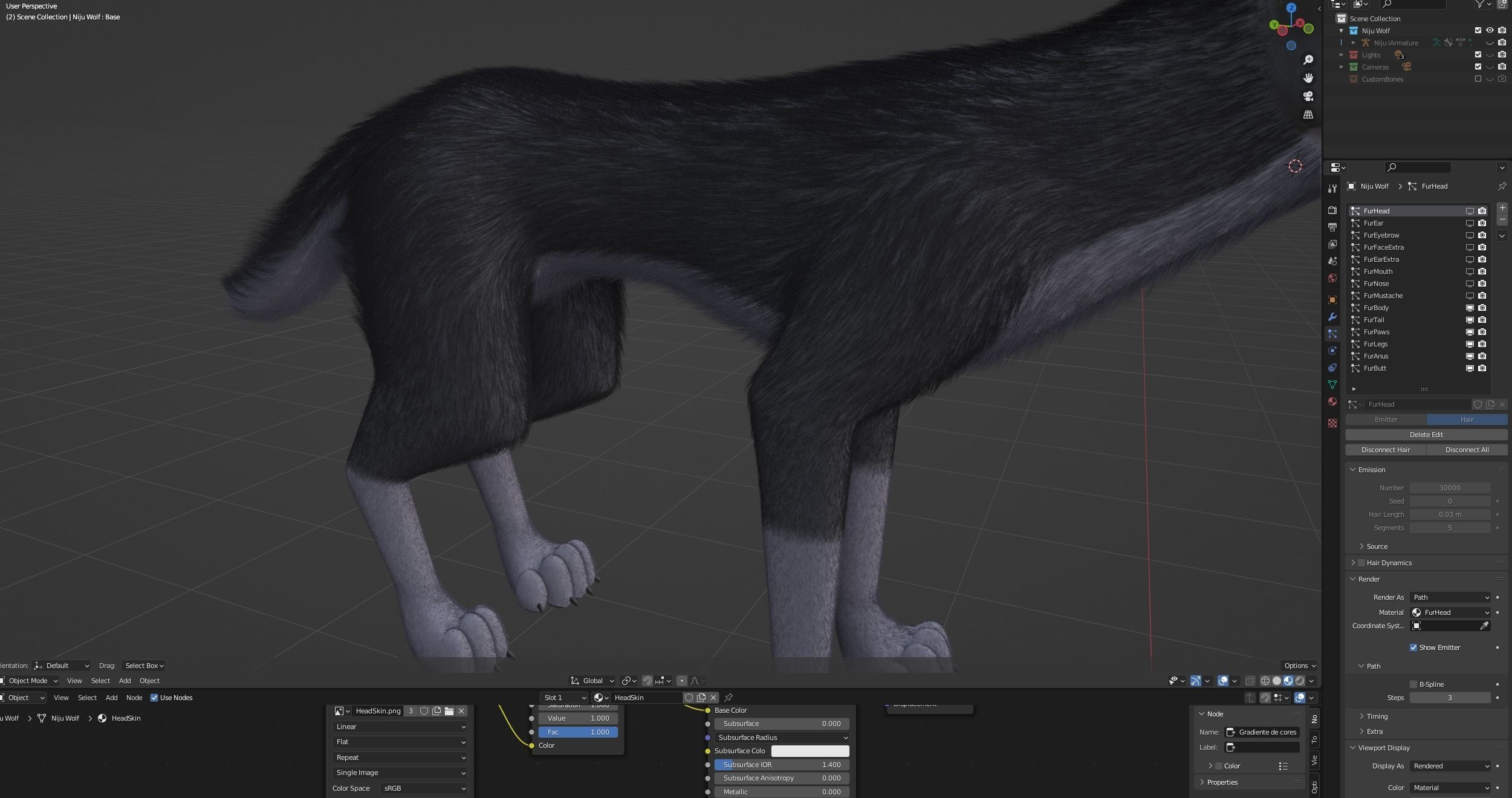 Niju Wolf 3D model_68