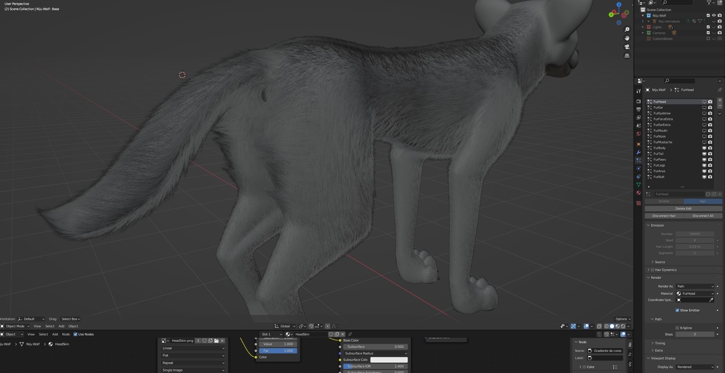 Niju Wolf 3D model_67