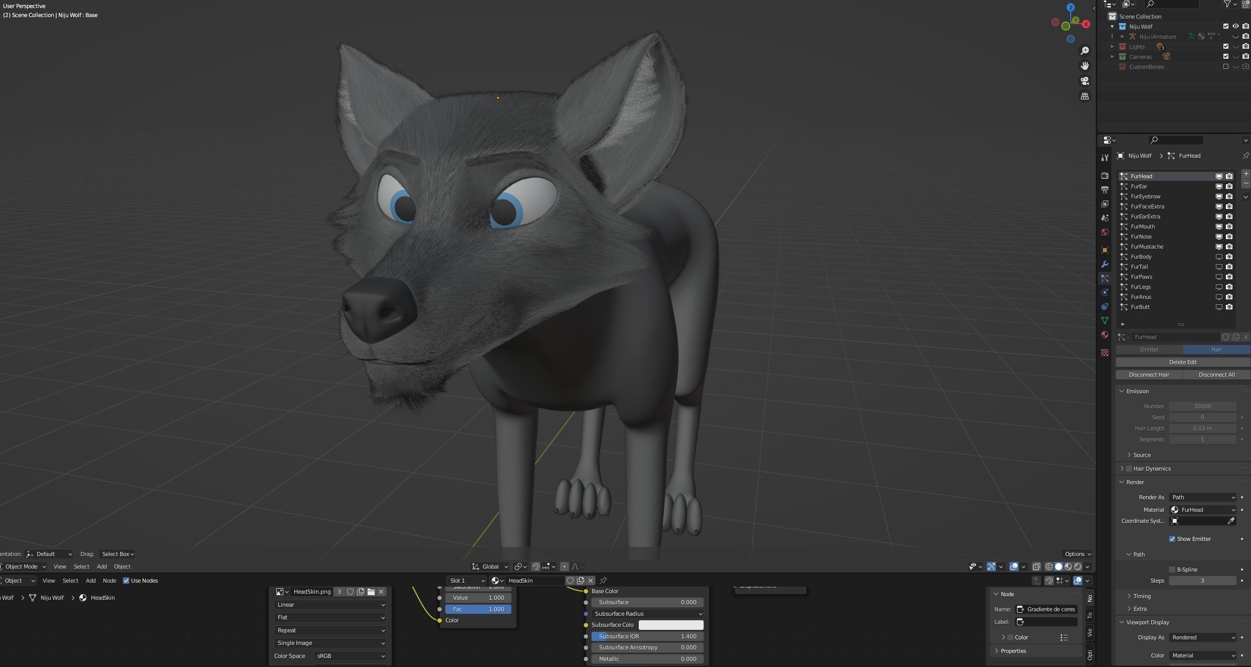 Niju Wolf 3D model_65