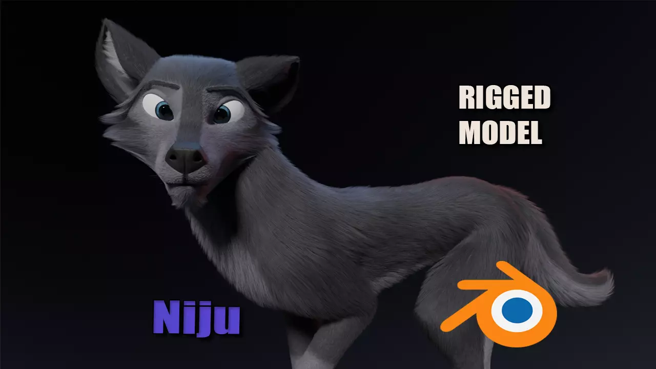 Niju Wolf 3D model_0